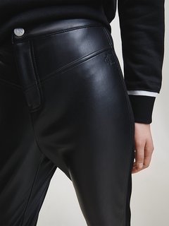 Luxusní Kalhoty Stretch Faux Leather, Černá barva, XS, S, M, L