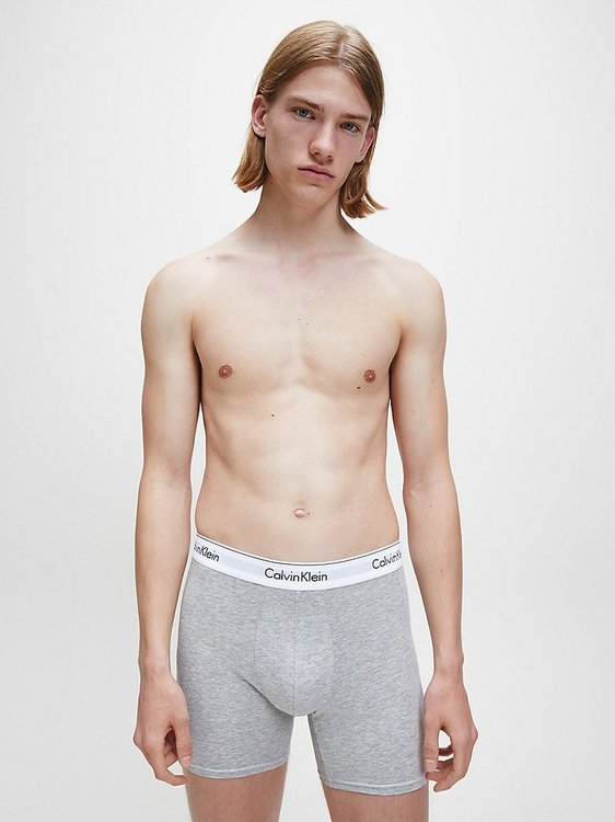 Modern Cotton boxerky 2ks – Calvin Klein Underwear, Černá, Šedá barva Muži