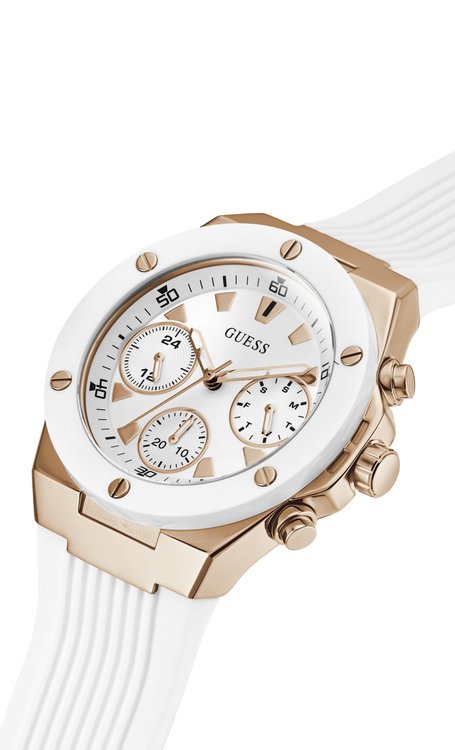 Guess, Bílá, Zlatá barva Hodinky Athena