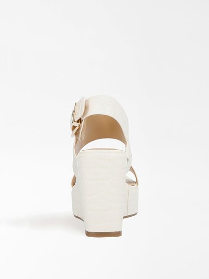 FL6NOLPEL04-CREAM KLÍNOVÉ SANDÁLY Ženy, Ženy