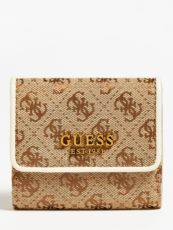 Guess – Aviana peněženka, Hnědá, Béžová barva