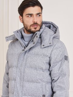 Real down bunda Šedá barva Muži