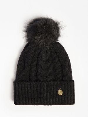 Guess – Pompom čepice, Černá barva
