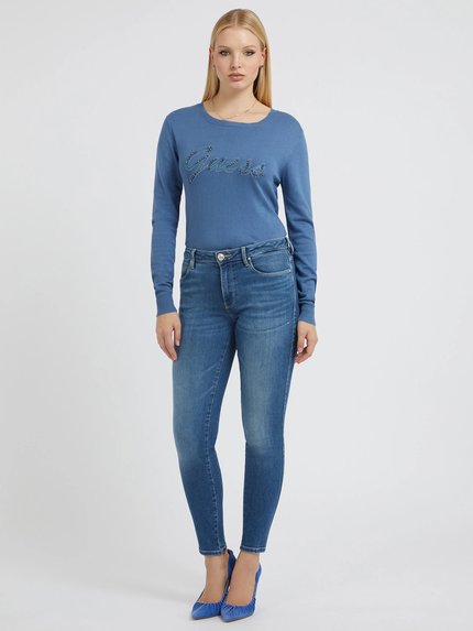 Módní Liliane svetr, Modrá barva, 2022