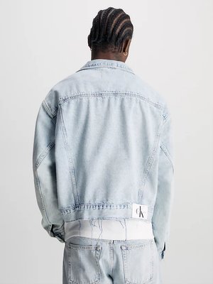 Boxy Denim bunda – Calvin Klein Jeans, Modrá barva Muži