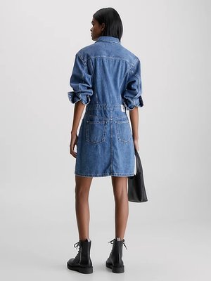 Trucker šaty – Calvin Klein Jeans, Modrá barva Ženy