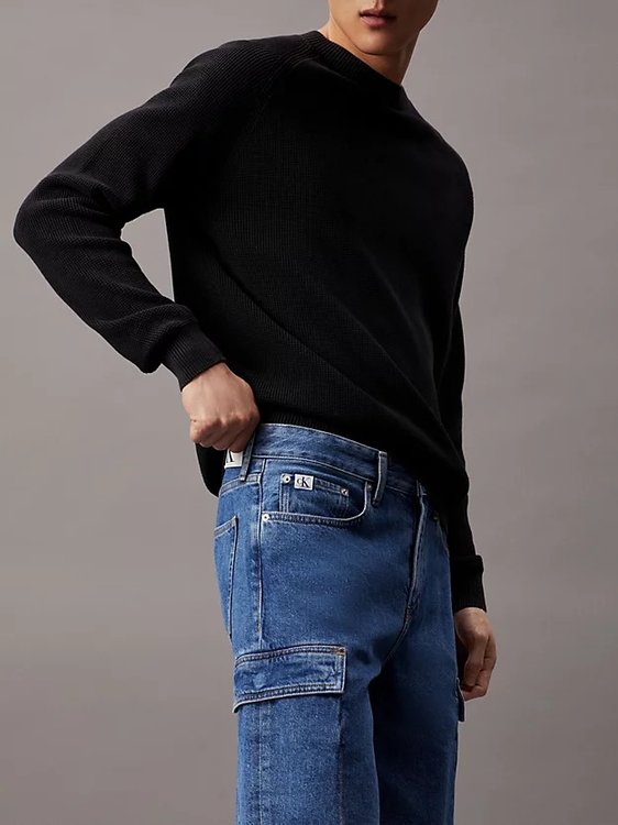 90'S Loose Denim šortky Modrá barva Muži