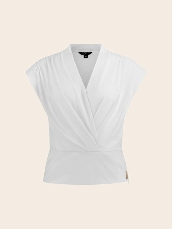 Luxusní Caroline top, Krémová barva, S, M, L