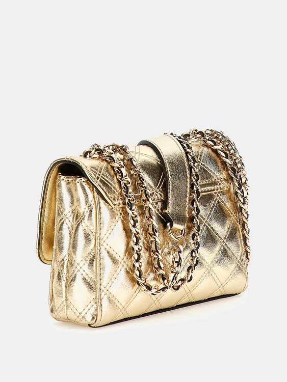 Giully Mini 2 crossbody – GUESS, Zlatá barva Ženy