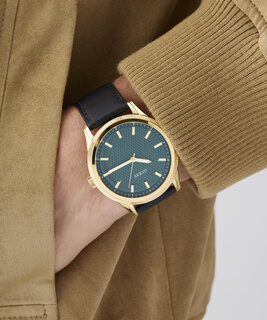 Dex hodinky – GUESS, Černá, Zlatá barva Muži 1