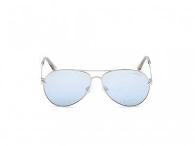 Guess – Sluneční brýle, Modrá, Stříbrná barva