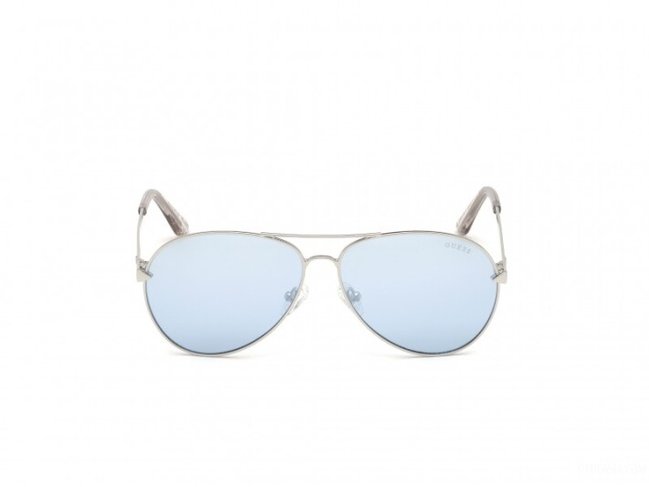 Guess – Sluneční brýle, Modrá, Stříbrná barva