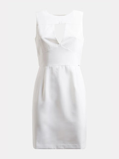 Elastic Logo šaty Bílá barva Ženy