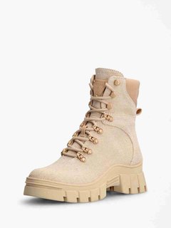 Guess – Hearly combat boots, Béžová barva 2