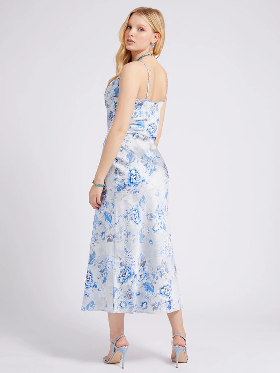 Akilina šaty – Guess, Bílá, Modrá barva Ženy