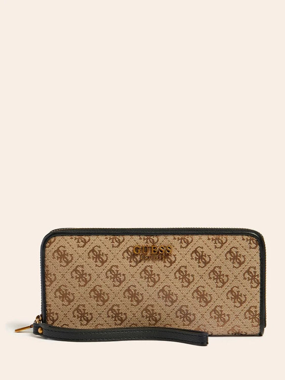 Guess – Aviana peněženka, Hnědá barva