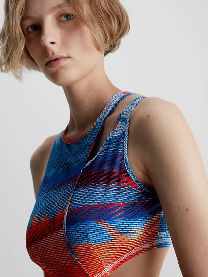 Módní Wrapping šaty, Modrá, Oranžová barva, 2023