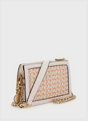 Abey crossbody – GUESS, Krémová, Multi barva Ženy