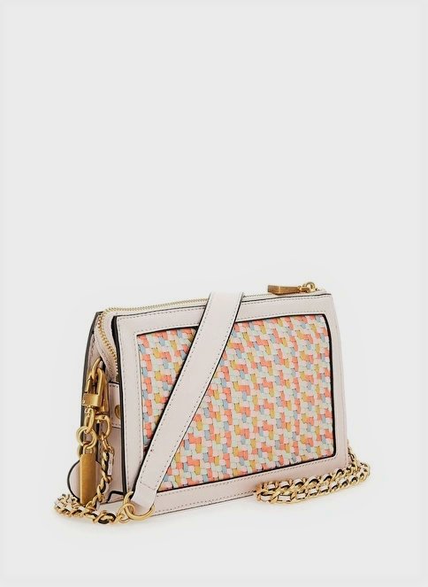 Abey crossbody – GUESS, Krémová, Multi barva Ženy