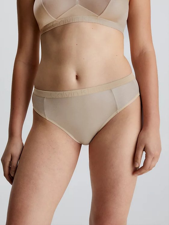 Future Shift Holiday tanga – Calvin Klein Underwear, Krémová barva Ženy
