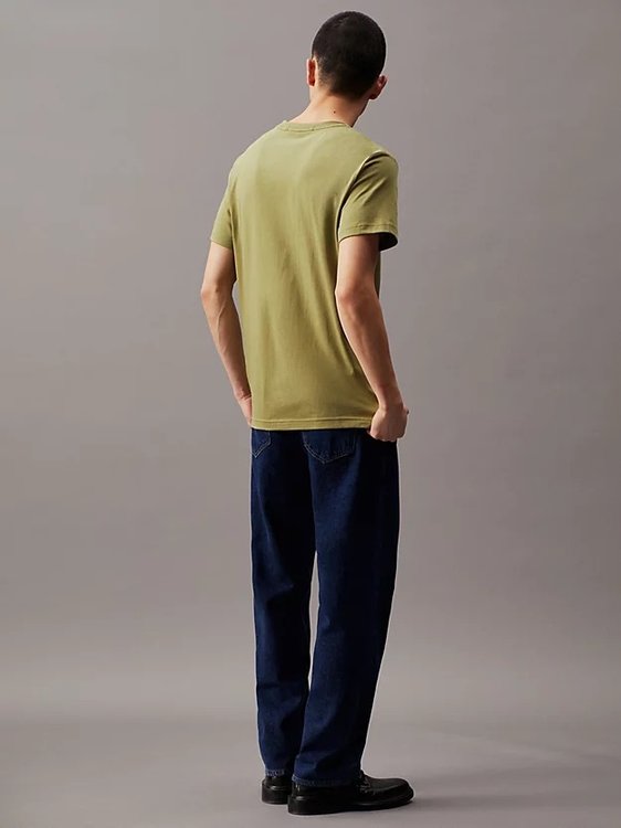 CK Embro Badge triko – Calvin Klein Jeans, Zelená barva Muži