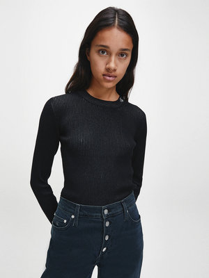 Calvin Klein Jeans – Ck Svetr, Černá barva