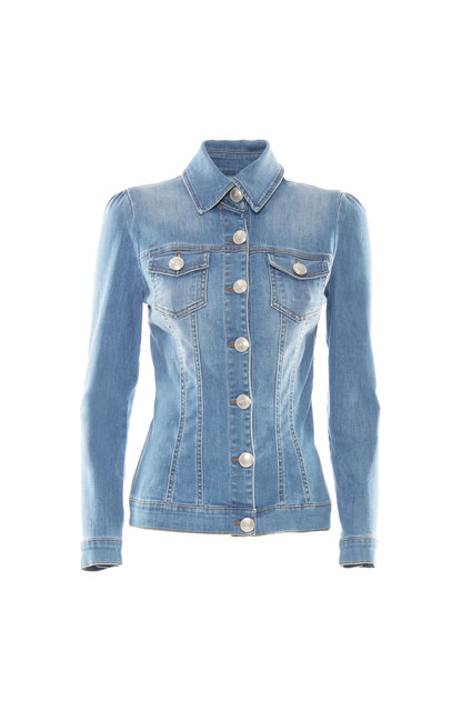 Módní Sindi denim bunda, Modrá barva, 2022