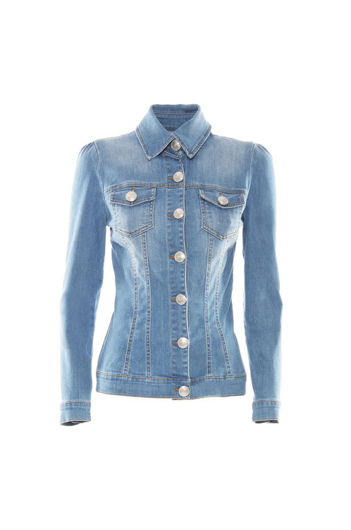 Módní Sindi denim bunda, Modrá barva, 2022