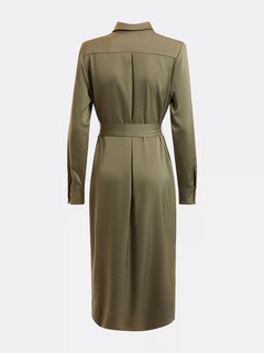 Crystal košilové šaty Khaki, Zelená barva Ženy