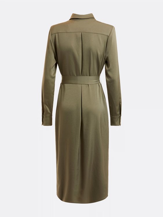 Crystal košilové šaty Khaki, Zelená barva Ženy