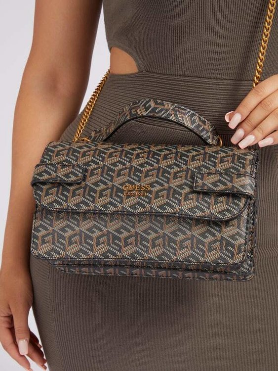 Módní Atene Society kabelka, Hnědá barva, 2022