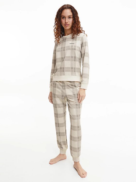 Luxusní Holiday pyžamová mikina, Béžová barva, XS, S