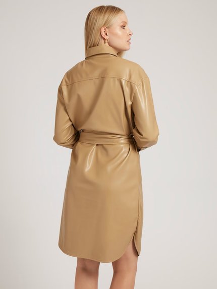 Módní Eudokia šaty, Hnědá barva, 2023