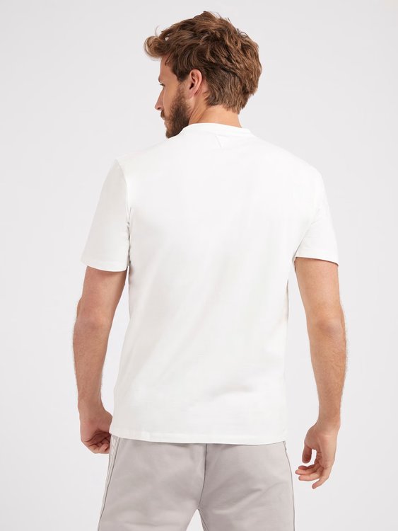 Alphy triko – GUESS, Bílá barva Muži