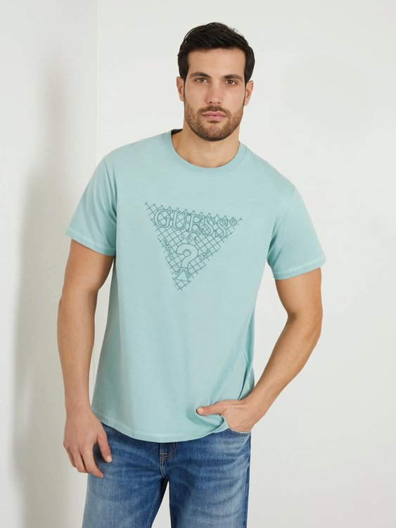 GUESS – Triangle Embro triko, Modrá barva