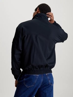 Relaxed Cotton Zip Up bunda – Calvin Klein Jeans, Černá barva Muži