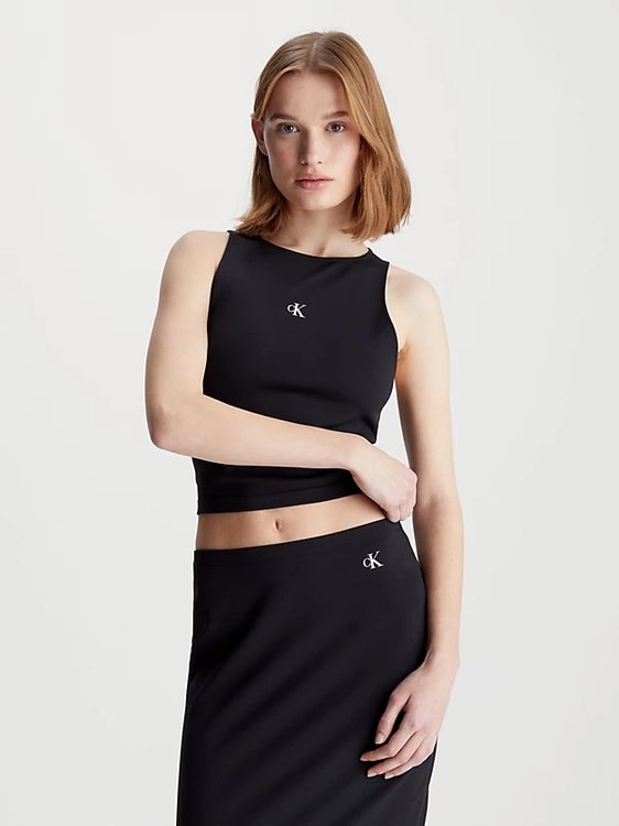 Calvin Klein Jeans – Archival Milano top, Černá barva