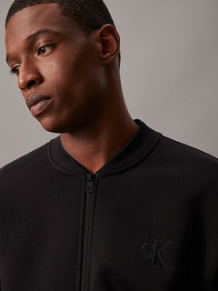 Monologo Applique Knit mikina Černá barva Muži