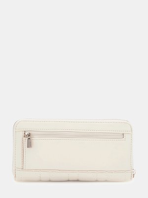 Assia Large Zip velká peněženka – GUESS, Krémová barva Ženy