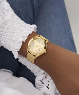 Glitz Plaque hodinky – GUESS, Zlatá barva Ženy 1