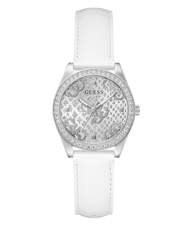 GUESS – Boa hodinky, Bílá, Stříbrná barva