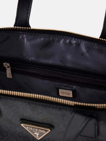 Módní Follie shopper kabelka, Černá barva, 2026