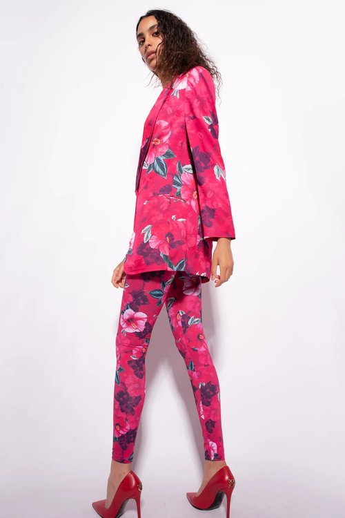 Luxusní Lazzarone legíny, Růžová barva, S