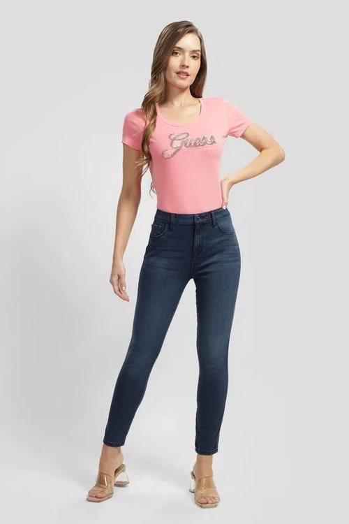 Módní Script triko, Růžová barva, 2023