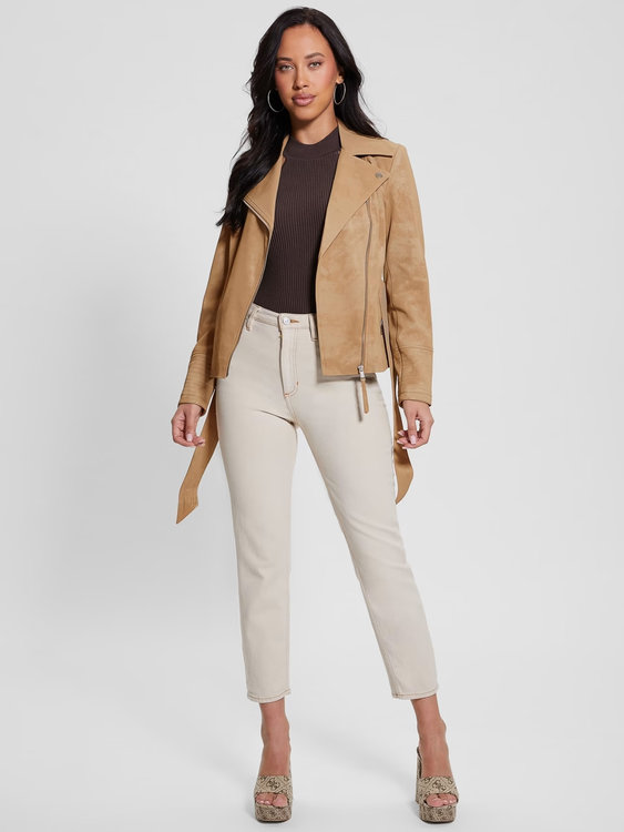 Luxusní Agnes bunda, Béžová barva, XS, S, M