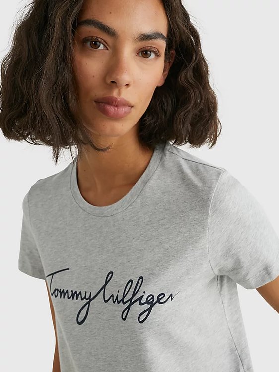 Luxusní Heritage Graphic triko, Šedá barva, M