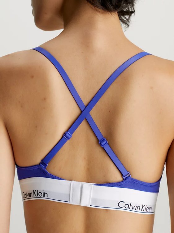 Luxusní Modern Cotton podprsenka, Modrá barva, S, M, L