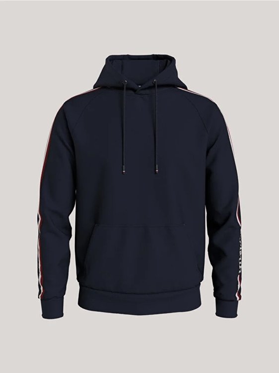 Tommy Hilfiger – Global Stripe mikina, Modrá barva