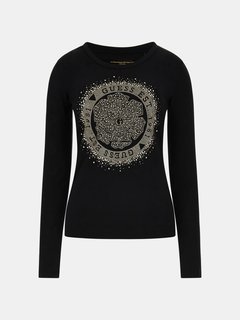 Round Camelia triko Černá barva Ženy