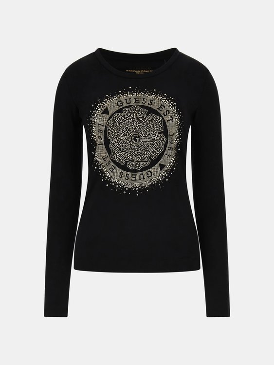 Round Camelia triko Černá barva Ženy